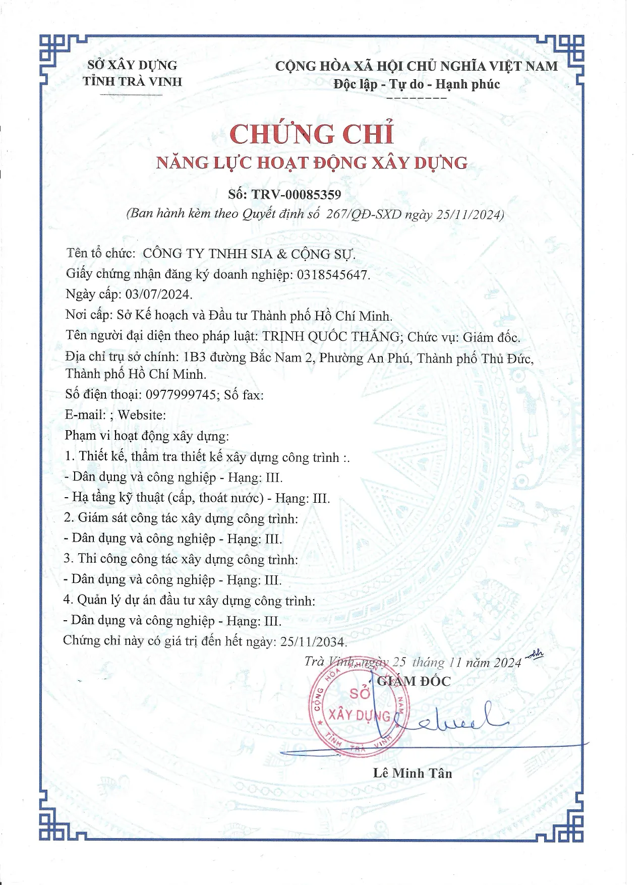 Chứng chỉ Năng lực Hoạt động Xây dựng - Kiến trúc Xây dựng